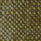 Woven fabric texture, olive green and off-white, repeating square pattern in horizontal bands, matte finish, durable construction.